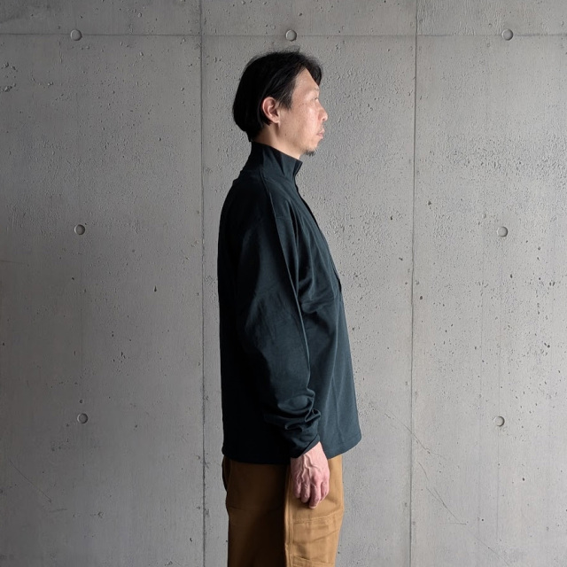 EEL PRODUCTS (イール プロダクツ) E-26564  [Mont Blanc Henley/モンブランヘンリー] ハイネックカットソー (GREEN) (CHARCOAL)