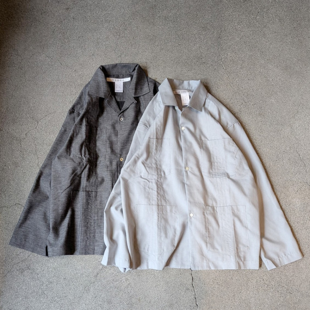 EEL PRODUCTS (イール プロダクツ) E-26409 [ MARCHING SHIRTS / マーチングシャツ]  オープンカラーシャツジャケット (SAX)