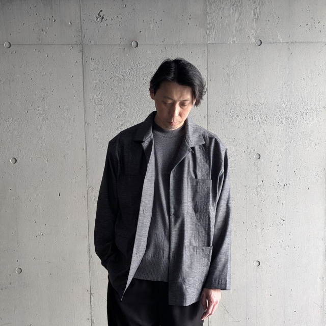 EEL PRODUCTS (イール プロダクツ) E-26409 [ MARCHING SHIRTS / マーチングシャツ]  オープンカラーシャツジャケット (F.GRAY)