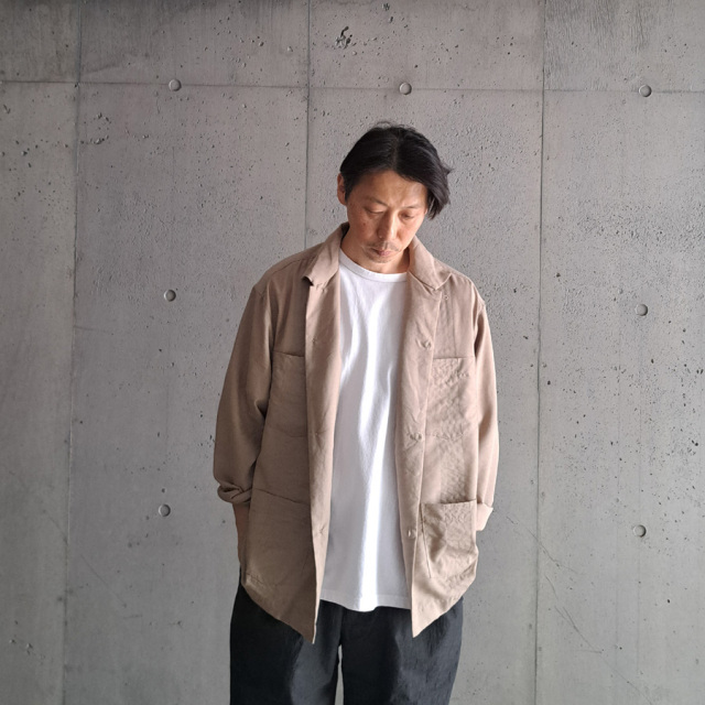 EEL PRODUCTS (イール プロダクツ) E-25102 [ MARCHING SHIRTS / マーチングシャツ]  オープンカラーシャツジャケット (BEIGE)