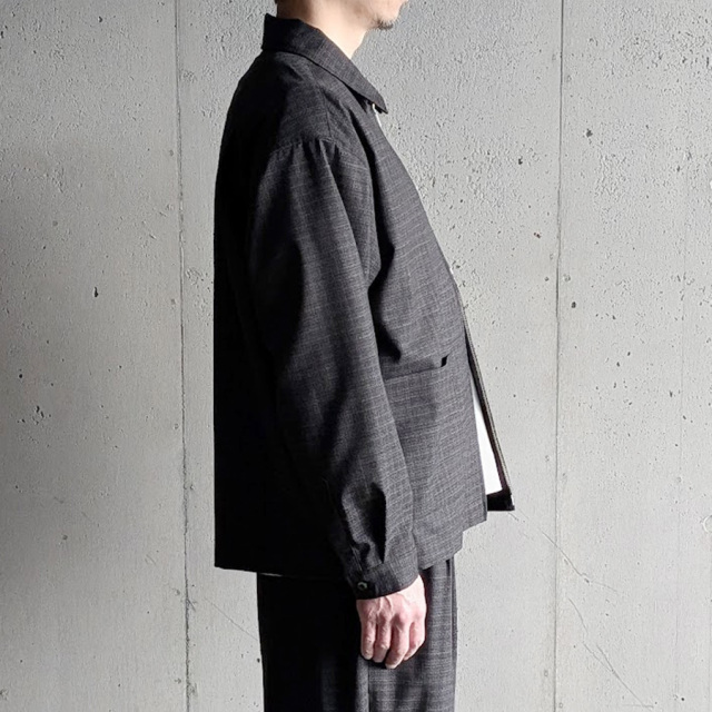 EEL PRODUCTS (イール プロダクツ) E-26100  [PIANO JACKET/ピアノジャケット] サマーウール ブルゾン (BROWN/BLACK)