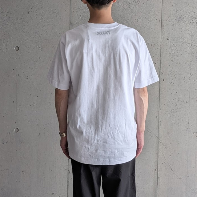 FAUX (フォー) / ATELIER AMELOT (アトリエ・アメロ) [FAUX AIR FRANCE FRENCH RIVIERA]  [SWISS AIR] クルーネックプリントTシャツ (WHITE)