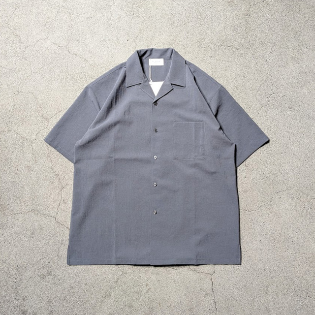 FLISTFIA(フリストフィア) OS03016 [ Open Collar Short Sleeve Shirts ] オープンカラーS/S シャツ (ModernNavy) (GreyishBlue) 
