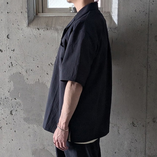 FLISTFIA(フリストフィア) OS03016 [ Open Collar Short Sleeve Shirts ] オープンカラーS/S シャツ (ModernNavy) (GreyishBlue) 