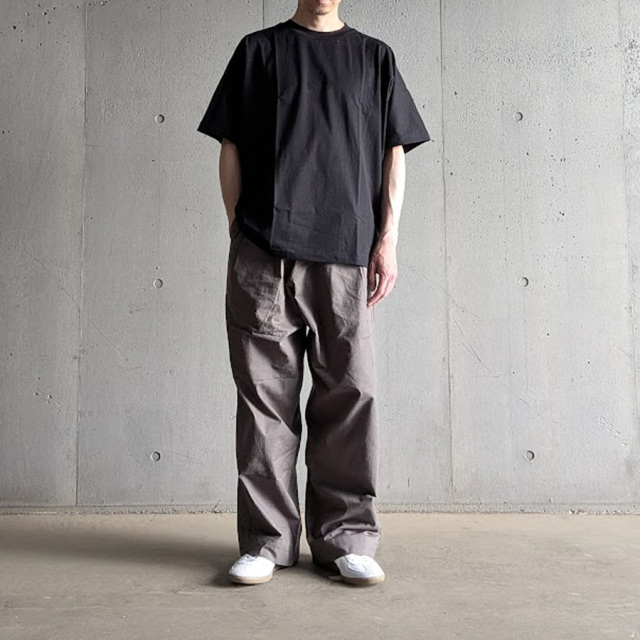 GICIPI ( ジチピ ) 2606P / MERLUZZO（メルルッーツ）/ クルーネック リラックスフィット ドルマンスリーブTシャツ (Bianco/WHITE) (Nero/BLACK)(Pergamena/GREIGE)