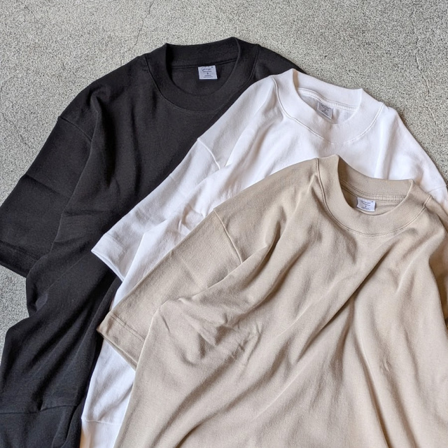 GICIPI ( ジチピ ) 2603P / TONNO（トーンノ）/ クルーネック リラックスフィット Tシャツ (Bianco/WHITE) (Nero/BLACK)(Pergamena/GREIGE) 