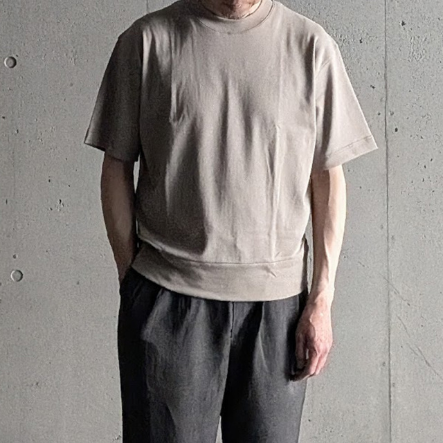 GICIPI ( ジチピ ) 2603P / TONNO（トーンノ）/ クルーネック リラックスフィット Tシャツ (Bianco/WHITE) (Nero/BLACK)(Pergamena/GREIGE) 