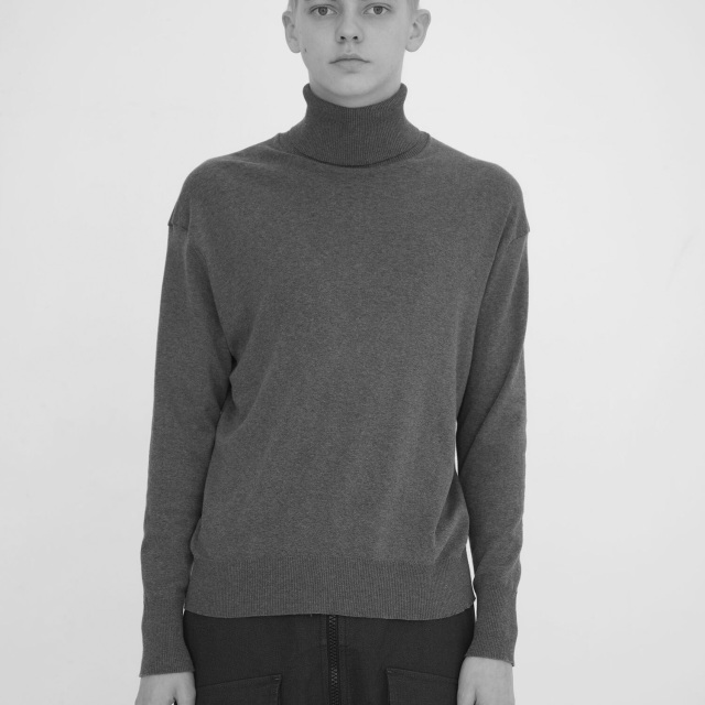 　GICIPI ( ジチピ ) 2202A / TIGRE(ティーグレ) / UNISEX (MEN'S)/ COTTON TURTLE NECK L/S /タートルネック ニットソー (Bianco/ホワイト)