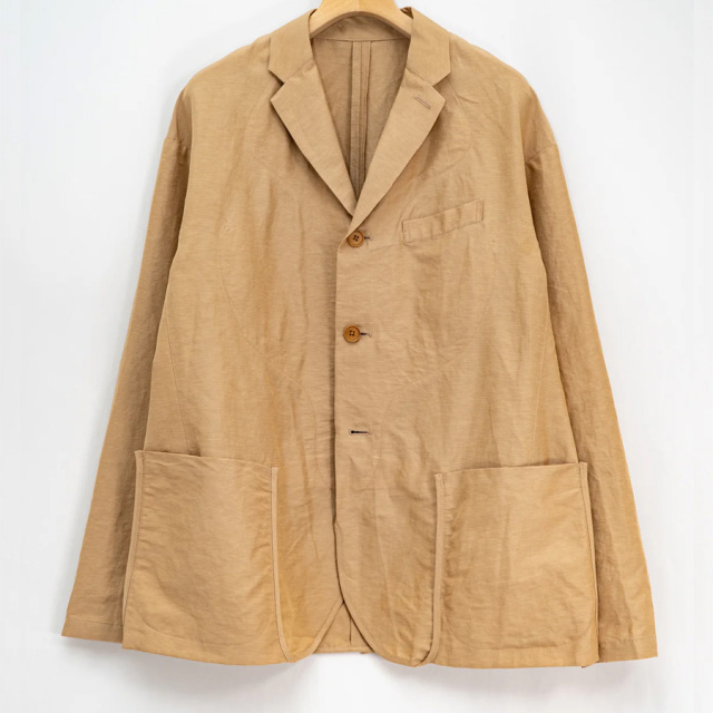 Jipijapa (ヒピハパ) Dolman sleeve 2-parts jacket (ドルマンスリーブ2パーツジャケット (キュプラリネンコットン)) / ラペル　ワークジャケット (NAVY) (BEIGE) 