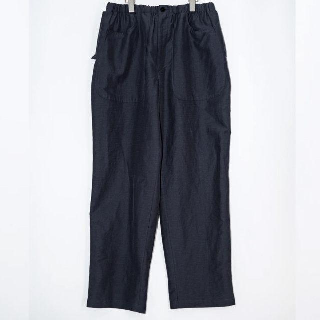 Jipijapa (ヒピハパ) Pactch pocket easy-pants (パッチポケットイージーパンツ (キュプラリネンコットン)) (NAVY) (BEIGE) 