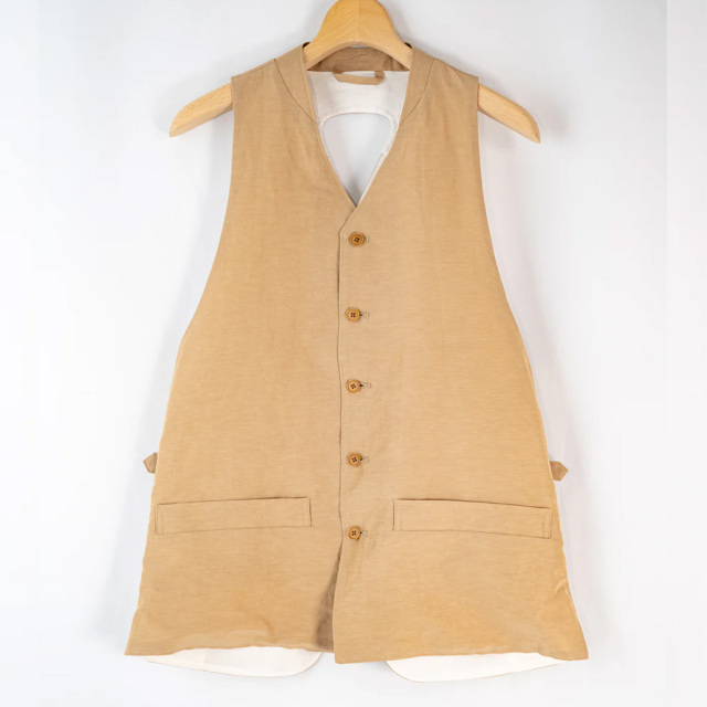 Jipijapa (ヒピハパ)  Tactical vest (タクティカルベスト(キュプラリネンコットン)) /　ハンティングベスト (NAVY) (BEIGE) 