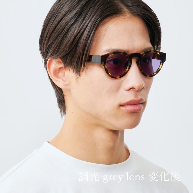 [ HARBOR CLEAR ] フレーム CLEAR / GRAY / tortoise BLACK/レンズ(偏光調光レンズ/GRAY) / サングラス / Polarized Photochromatic Lens SUNGLASS / 鯖江メイド / 超軽量 23g/ エシカル素材のみ使用 / サングラス