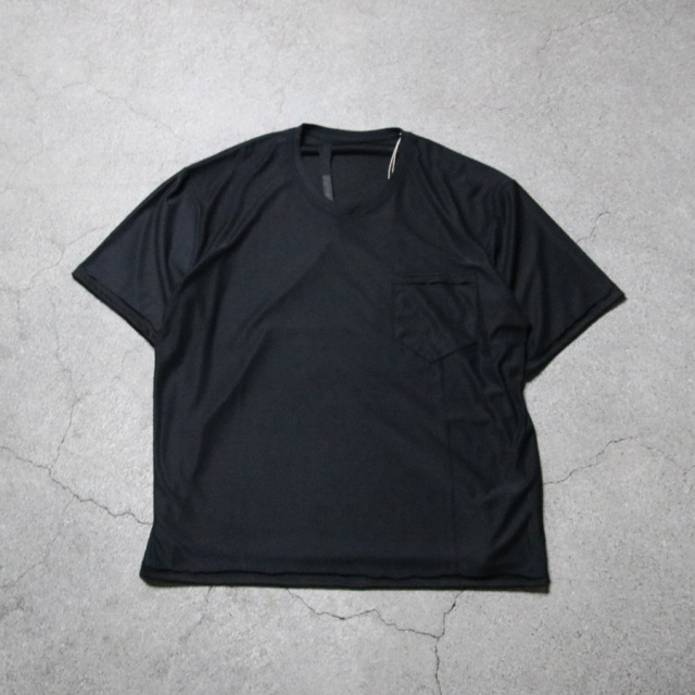 KLASICA (クラシカ)[PAPER V] WASHABLE BREATHABLE REBIRTH JERSEY V NECK SQUARE POCKET TEE / ウール　Vネック　ポケット Tシャツ (MOSS) (BLACK)