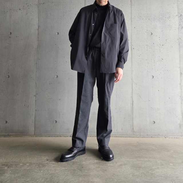 LAMOND (ラモンド) LM-S-077-CT [Cotton Creased Shirts Jacket] コットニー クリーズド シャツジャケット (AQUA BLUE) (MOSS CHARCOAL)  