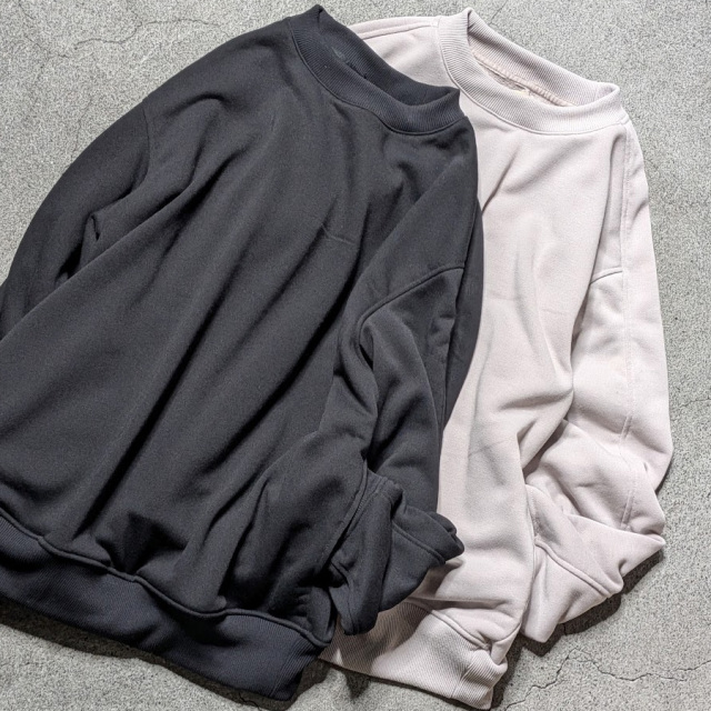 LAMOND (ラモンド) LM-C-214 [ STITCH WORK LIGHT SWEAT ] ステッチワーク ライトスウェット (ASH GRAY) (BLACK)