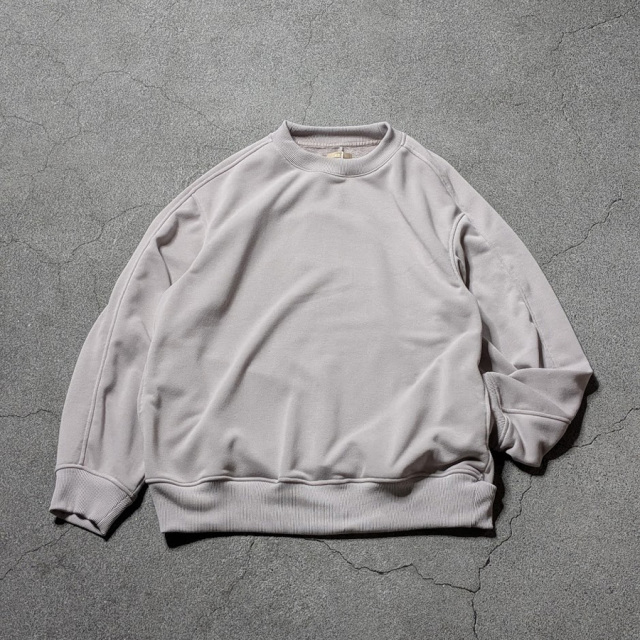 LAMOND (ラモンド) LM-C-214 [ STITCH WORK LIGHT SWEAT ] ステッチワーク ライトスウェット (ASH GRAY) (BLACK)