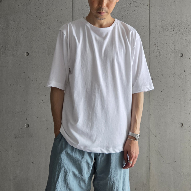 LAMOND (ラモンド) LM-C-170-TW [VINTAGE TWIST BASQUE SHIRT ] ヴィンテージツイスト バスクシャツ (WHITE) (BLUE GRAY)