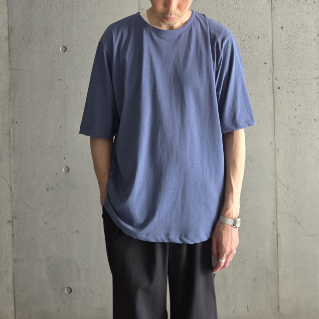 LAMOND (ラモンド) LM-C-170-TW [VINTAGE TWIST BASQUE SHIRT ] ヴィンテージツイスト バスクシャツ (WHITE) (BLUE GRAY)