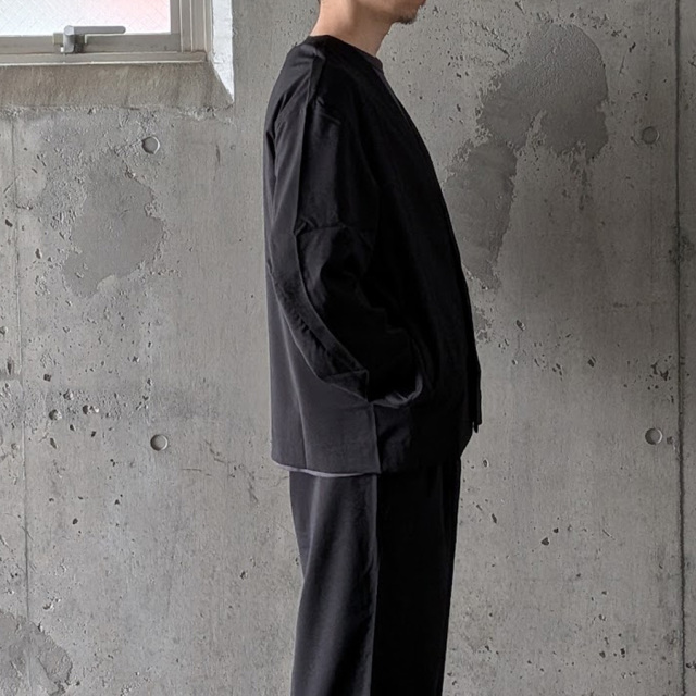 LAMOND (ラモンド) LM-C-193-TH [Twill Twist Cardigan Jacket] ツイルツイスト カーディガン ジャケット (BLACK) 