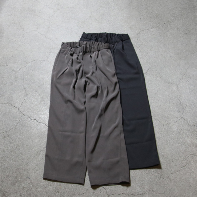 LAMOND (ラモンド) LM-P-130-TW [Twill Twist Center Seam Pants] ツイル ツイスト センターシーム イージーパンツ (BLACK) (DARK BROWN)