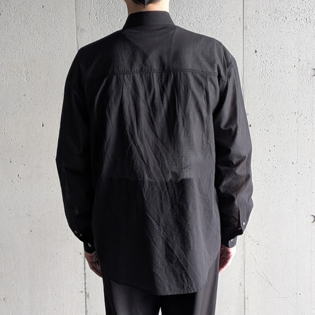 LAMOND (ラモンド) LM-S-077-VO [ Voile lawn Shirts ] ボイルローン シャツ ジャケット (BLACK)