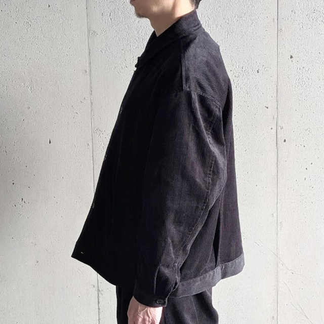 LAMOND (ラモンド) LM-S-109-CDY [Corduroy Short Blouson] コーデュロイショートブルゾン (BLACK) (DARK MOSS)