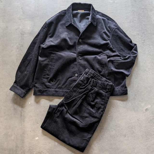 LAMOND (ラモンド) LM-S-109-CDY [Corduroy Short Blouson] コーデュロイショートブルゾン (BLACK) (DARK MOSS)