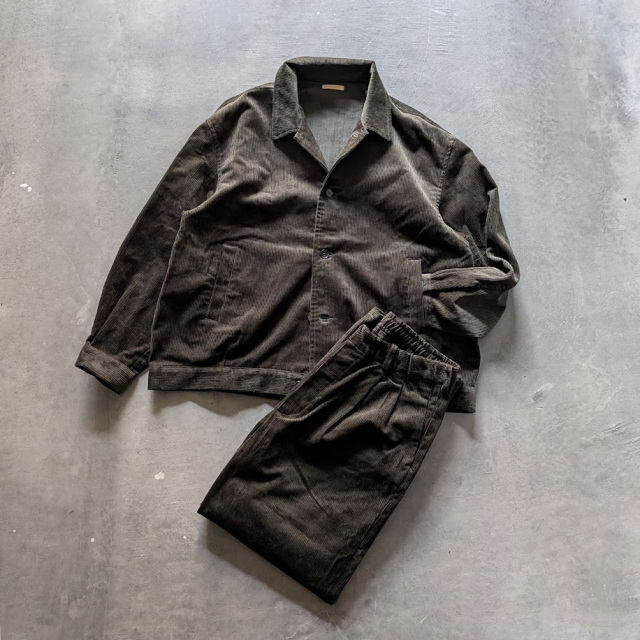 LAMOND (ラモンド) LM-S-109-CDY [Corduroy Short Blouson] コーデュロイショートブルゾン (BLACK) (DARK MOSS)