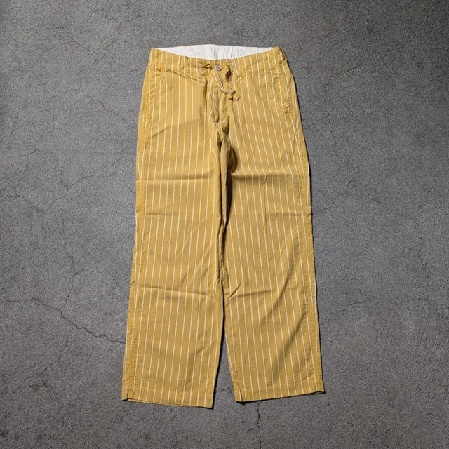 MASTER & CO（マスターアンドコー） [ STRIPED COTTON LONG TOROUSERS / DRAWSTRING ] ストライプドコットンロングトラウザー/ドローストリング (NAVY STRIPE) (YELLOW STRIPE)