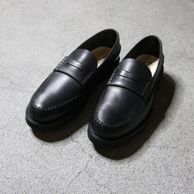 Marbot(マルボー)  MAR2512002 [ SIDE STITCHING LOAFER ] Vibram SOLE ステアハイド サイドステッチ ローファー (BLACK)