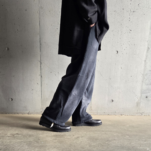 　MOOJIMOOJI ( ムージームージー ) MOO-25F-5 [SWEAT 04 PANTS] ワイド スウェットパンツ (BLACK)