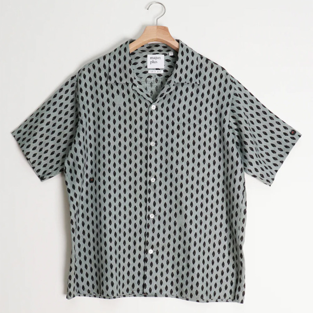  majun plus (マジュンプラス) Sleeping Bad (スリーピングバッド / かりゆしシャツ) (BLACK) (GRAY)  