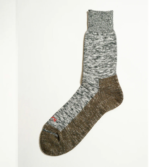 NIGEL  CABOURN (ナイジェルケーボン)  [MAINE LINE] 80510069001 [TWO TONE SOCKS] ツートンソックス (DARK BROWN) (DARK GREEN)
