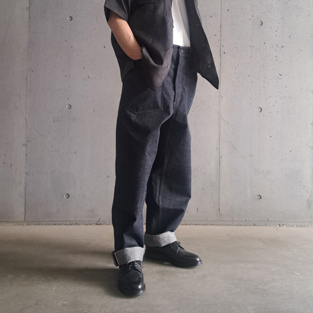 NIGEL  CABOURN (ナイジェルケーボン)  [MAINE LINE] 80500011005 [30s US ARMY DENIM] 12.5oz ユーティリティーデニムパンツ (INDIGO) (GREEN)