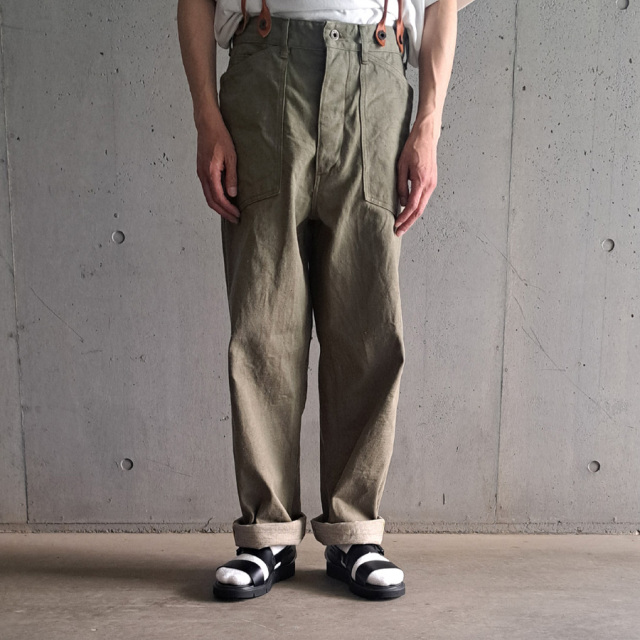NIGEL  CABOURN (ナイジェルケーボン)  [MAINE LINE] 80500011005 [30s US ARMY DENIM] 12.5oz ユーティリティーデニムパンツ (INDIGO) (GREEN)