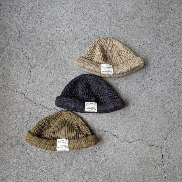 NIGEL  CABOURN (ナイジェルケーボン)  [MAINE LINE]  80520066010 [BEANIE COTTON] コットンニットキャップ (BEIGE) (NAVY) (GREEN)
