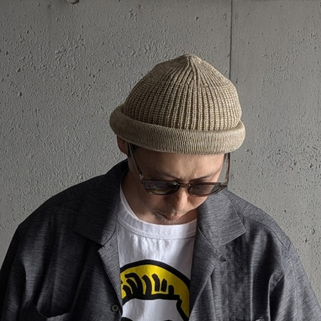 NIGEL  CABOURN (ナイジェルケーボン)  [MAINE LINE]  80520066010 [BEANIE COTTON] コットンニットキャップ (BEIGE) (NAVY) (GREEN)