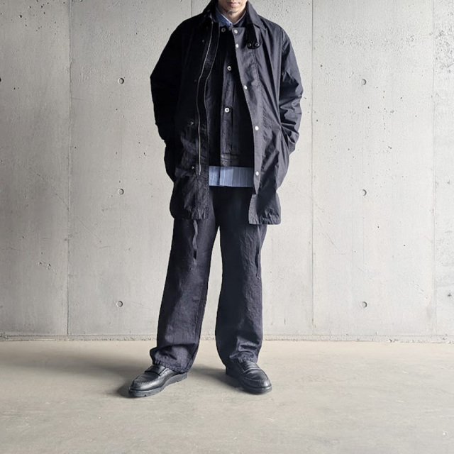 NIGEL  CABOURN (ナイジェルケーボン)  [LYBRO (ライブロ)] 80521300000 [OW01 FISHING PARKA - TECH COTTON] フィッシングパーカ - テックコットン (NAVY)