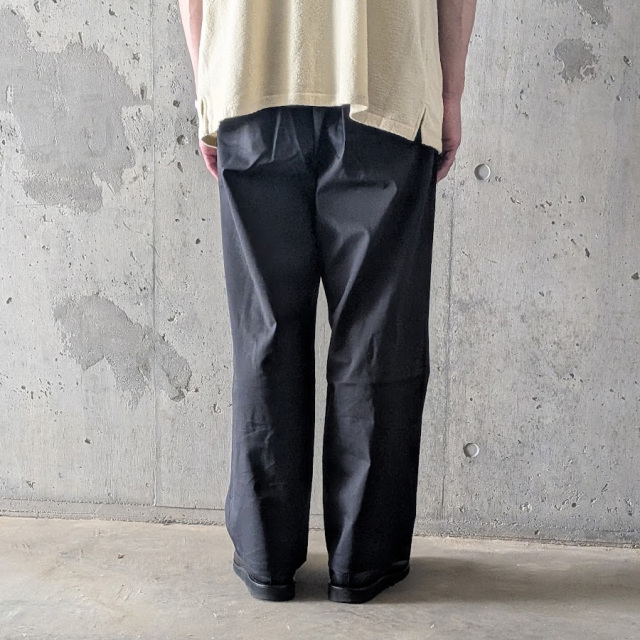Re made in tokyo japan (アールイーメイドイントウキョウジャパン) 3825S-BT [ Ramie Solotex Twill Tuck Wide PTS ] ラミーソロテックスツイル タックワイドパンツ (BLACK)(NAVY)(BEIGE) 
