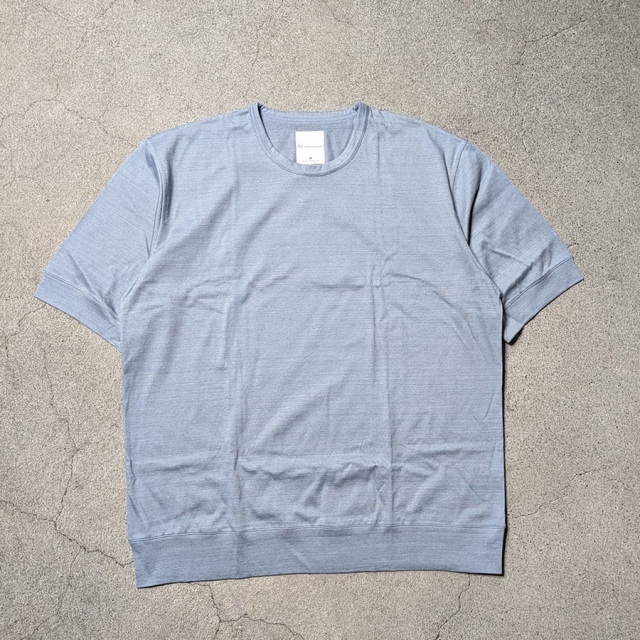 Re made in tokyo japan (アールイーメイドイントウキョウジャパン) No6326S-CT [ Half Sleeve Wide Dress T-Shirt Indigo ] ハーフスリーブ ワイド ドレス Tシャツ インディゴ (INDIGO) (LIGHT INDIGO)