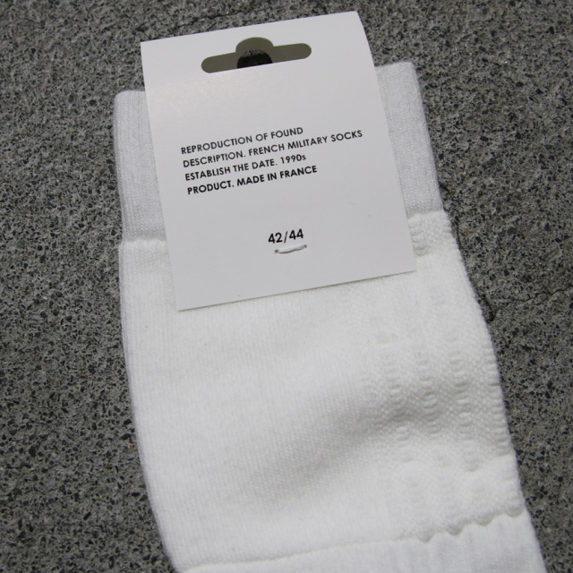 REPRODUCTION OF FOUND(リプロダクションオブファウンド) [ FRENCH MILITARY SOCKS ] フレンチミリタリーソックス (BLACK) (WHITE) (OLIVE) ユニセックス / シーズンレスで着用可