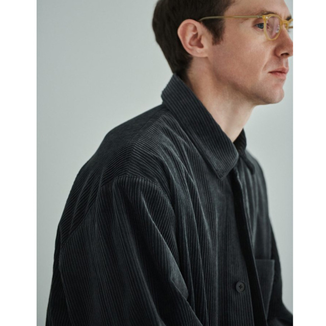 STILL BY HAND (スティルバイハンド)  [ BL02253 ] Corduroy shirt jacket コーデュロイ シャツジャケット (BLUE CHARCOAL)