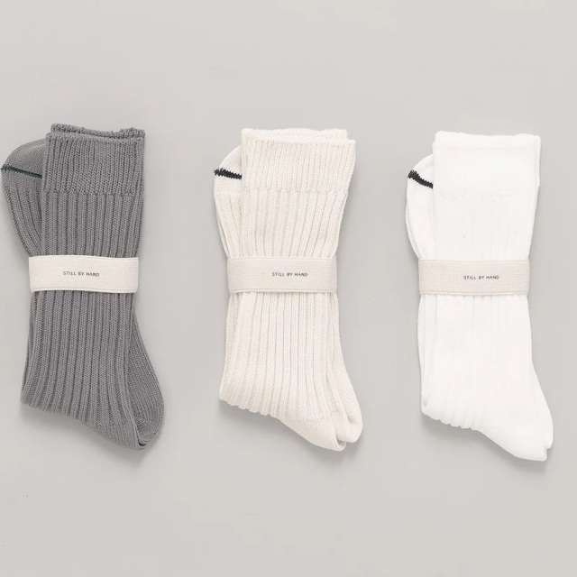 STILL BY HAND (スティルバイハンド)  [ GD07251 ]  BMP COTTON SOCKS / コットンソックス (GREY) (OFF WHITE) (WHITE)  (BLUE CHARCOAL)  (BLUE)  (DARK NAVY)  (BLACK)  シーズンレスで着用可