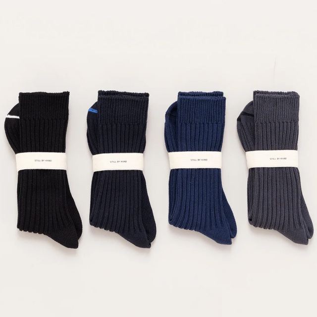 STILL BY HAND (スティルバイハンド)  [ GD07251 ]  BMP COTTON SOCKS / コットンソックス (GREY) (OFF WHITE) (WHITE)  (BLUE CHARCOAL)  (BLUE)  (DARK NAVY)  (BLACK)  シーズンレスで着用可
