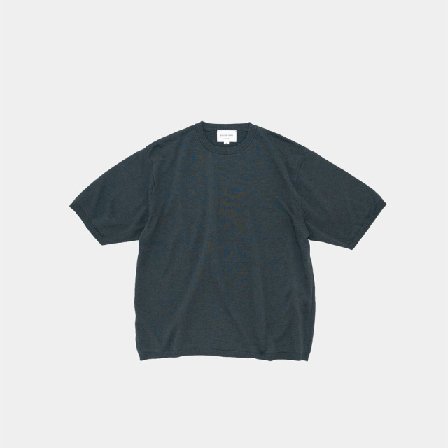 STILL BY HAND (スティルバイハンド)  [ KN01252 ] Linen/Cotton Knit Tee リネンコットン ニットTEE (BRICK) (GRAY CHARCOAL)
