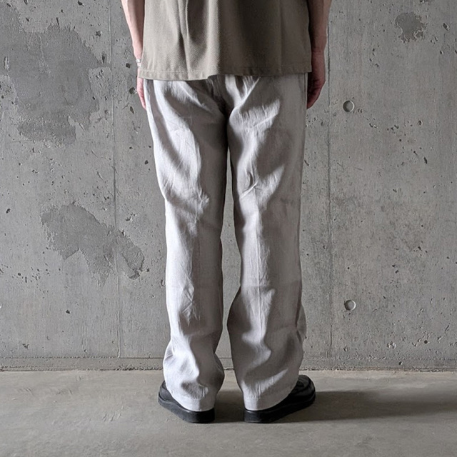 STILL BY HAND (スティルバイハンド)  [ PT02262 ]  Linen 2Tuck Tapered Pants / リネン 2タックテーパードパンツ (TAUPE) (CHARCOAL)