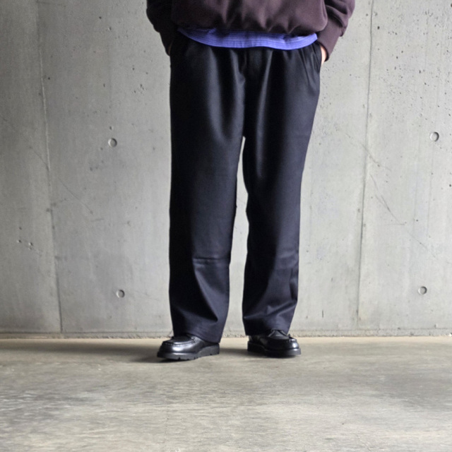 STILL BY HAND (スティルバイハンド)  [ PT05253 ]  Free adjusting wool pants / フリーアジャスティング ウールイージーパンツ (BLACK NAVY)
