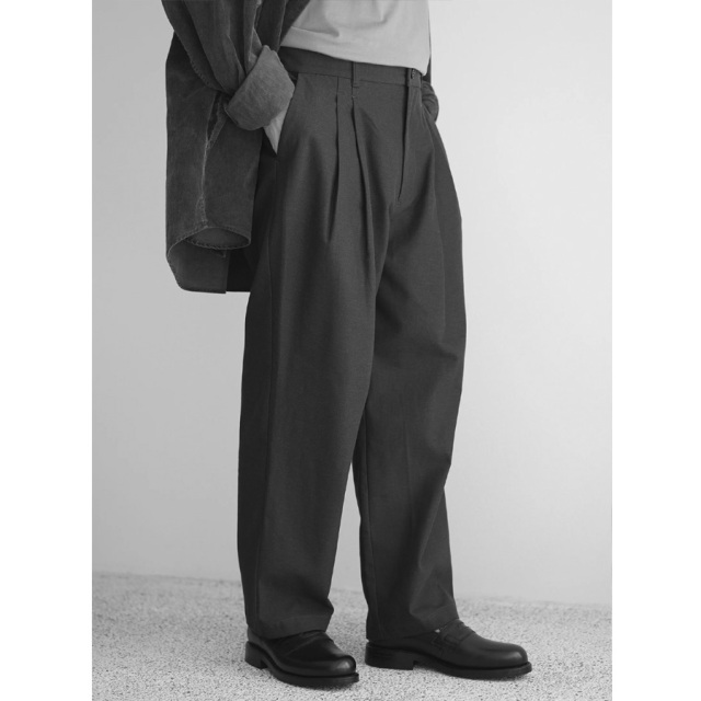 STILL BY HAND (スティルバイハンド)  [ PT06253 ] Deep tuck pressed pants /ディープタックプレスドパンツ (OLIVE) 