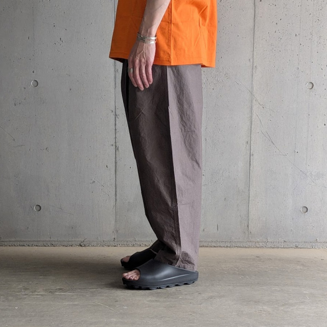 STILL BY HAND (スティルバイハンド)  [ PT09262 ] Typewriter Cotton Wide Pants / タイプライター コットン ワイドパンツ (BROWN CHARCOAL) (INK BLACK)