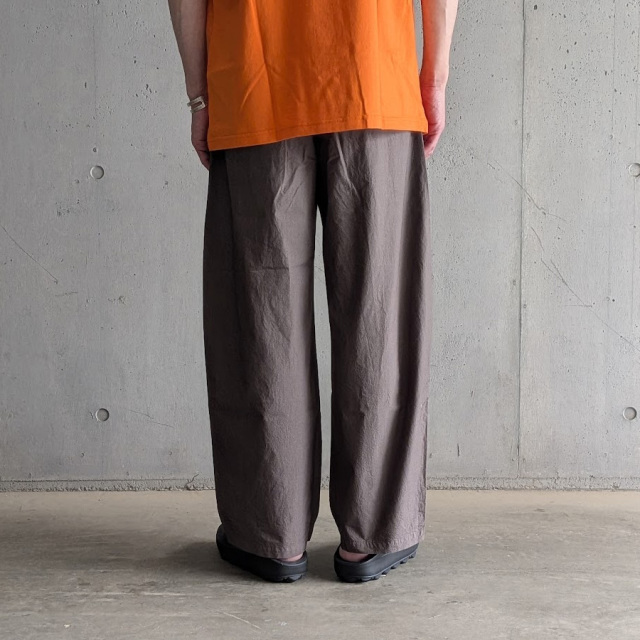 STILL BY HAND (スティルバイハンド)  [ PT09262 ] Typewriter Cotton Wide Pants / タイプライター コットン ワイドパンツ (BROWN CHARCOAL) (INK BLACK)